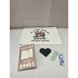 Women's Book Theme "If I Can't Take My Book I'm Not Going" White Cosmetic Bag